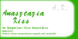 anasztazia kiss business card
