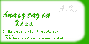 anasztazia kiss business card